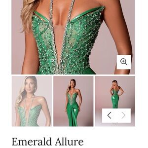 Tabja Emerald Allure Green Maxi Dress